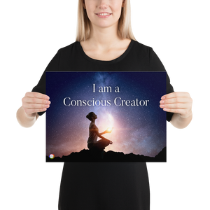 Paper Poster - I am a Conscious Creator - Connecting to the Stars